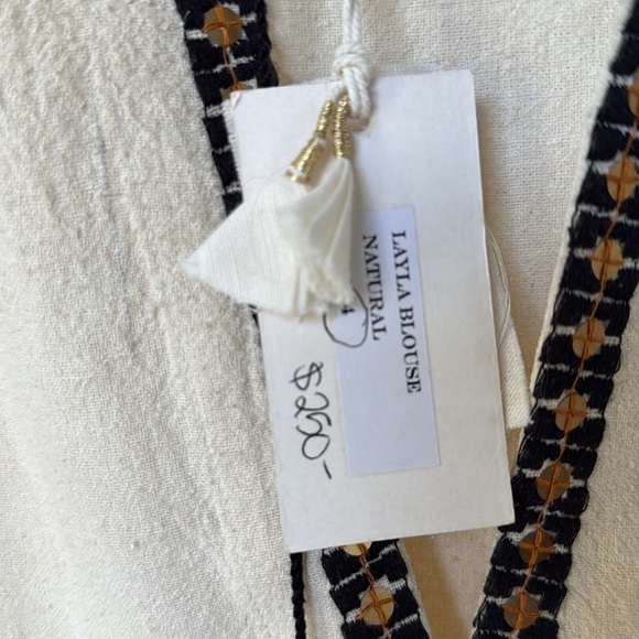 Ulla Johnson Textured Silk Embroidered V-Neck Sleeveless
Tank Blouse Cream 4 NEW - Picture 5 of 15